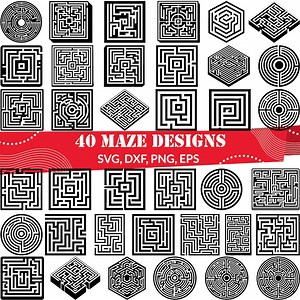 Maze SVG Bundle, Maze Outline, Maze Illustration, Maze Icon, Maze Labyrinth Svg, Maze Vector, Maze Design, Maze Clipart, Maze Png - Etsy