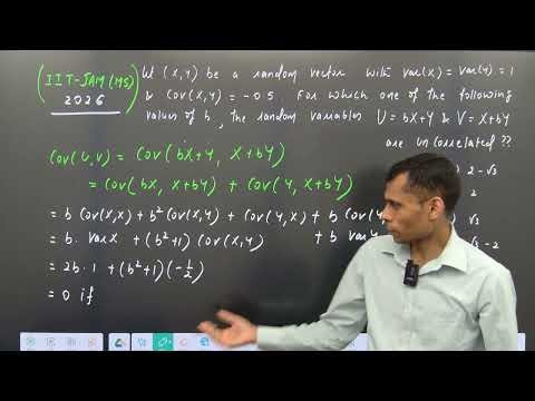 IIT JAM MS 2026 ANSWER KEY | U & V ARE UNCORRELATED | VIMS
