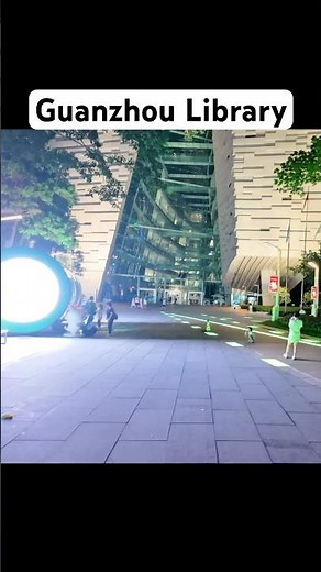 Night Walk in Guangzhou 🌃 | Found the Beautiful Guangzhou Library 📚✨