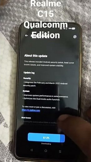 Realme C15 Qualcomm Edition New Software Update Current Man