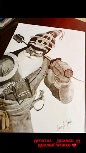 🚩”My First Drawing of Akali Phoola Singh Ji | Sikh Warrior Sketch”🤞 #drawingshorts #arttribute