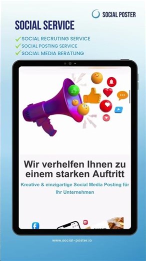Social-Posting Service 👉🏽 Social Media Beratung 👉🏽 Mitarbeitergewinnung