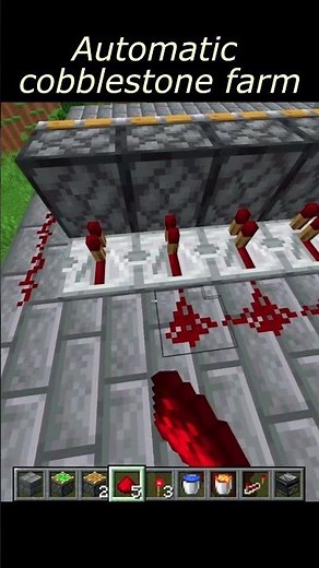 How to Build a Simple Automatic Cobblestone Farm in Minecraft 1.21+ #minecraft #minecraft shorts