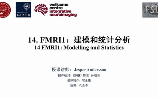 FSL官方教学视频中文版：14.FMRI1：建模和统计分析