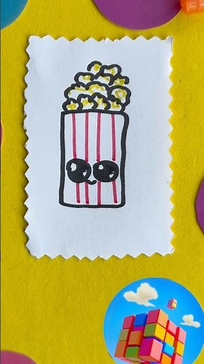 How To Draw Easy Popcorn #drawing #stepbystepdrawing