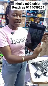 Modio m92 tablet Specs: 16gb RAM 1tb storage 10000mAh battery capacity 11 inch touchscreen Dual simcard Android 15 8mp front camera 13mp back camera Supports multiple languages Free gifts: keyboard, mouse, stylus pen, OTG, leather cover Ksh 11500 Reach us 0114059269 📍 Nairobi town gaberone plaza 6th floor shop C2 | Darcq Mueni