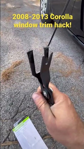 2008-2013 Toyota Corolla window weatherstrip trim hack! Easy replacement