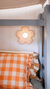 How to make a flower sconce light! 🌸 I’ve wanted to make this for ages and finally got a chance in the Bluey bedroom. It uses simple touch LED lights from Bunnings and you could customise the look so much depending on the space. I wanna make some for my room! #bluey #kidsbedroom #flowerlights #diy #decorhacks #lightinghacks | Geneva Vanderzeil