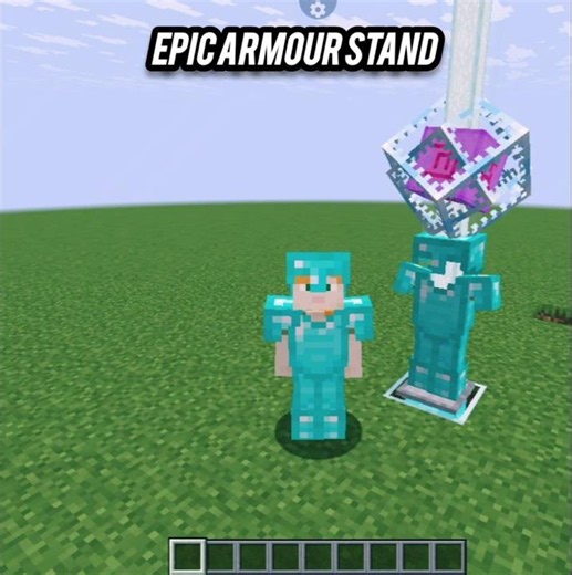 EPIC Armor Stand in Minecraft! 💎✨ #minecraft #minecraftshorts #shorts