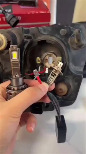 h1型号LED车灯安装教程