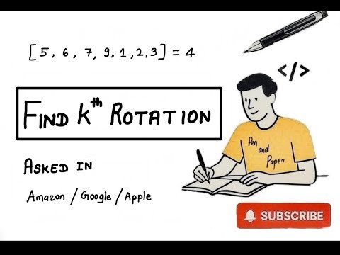 Find K-th Rotation 🔁 | Rotated Sorted Array Count (Amazon, Google, Apple Interviews)