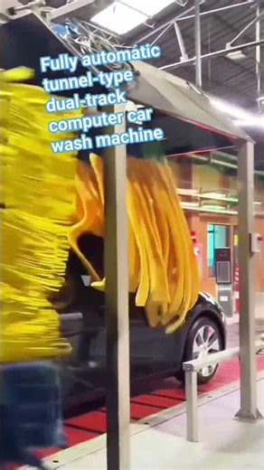 Fully automatic tunnel-type dual-track computer car wash machine #carwashing #carwash
