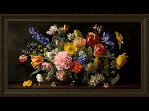 Spring Flowers 8 hours 4k | Elegant Living Room Decor