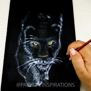80K views · 731 reactions |  Black & White Panther Easy & Satisfying Painting | Paintify | Facebook