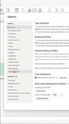 How to enable dark mode in Power BI Desktop? #fabric #powerplatform #powerbi