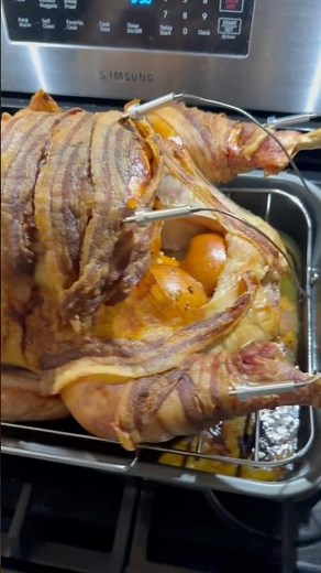 Perfect Holiday Turkey Before & After | Bacon-Wrapped, Juicy Breast & Thermometer Method