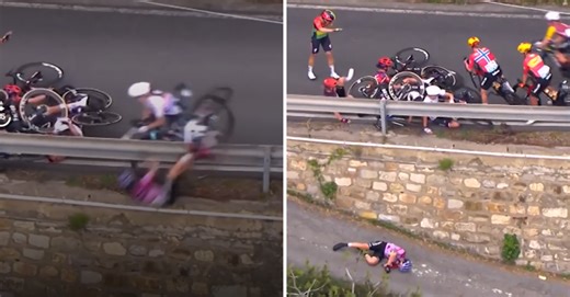 VIDEO. Terribile caduta alla Milano - Sanremo. Debora Silvestri vola oltre il guardrail e cade per diversi metri. E' stata trasportata in ospedale