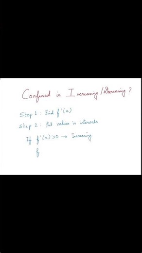 Class 12 CBSE MATHS| Increasing and Decreasing Function| Derivatives #calculus #cbse12 #maths