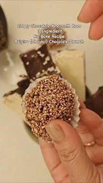 Crispy Chocolate Amaranth Bars | 3 Ingredient No Bake Recipe | Rajgira (Chaulai) Chocolate Crunch