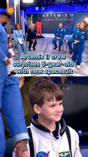 Artemis II crew surprises 5-year-old aspiring astronaut Jack with matching space suit #shorts