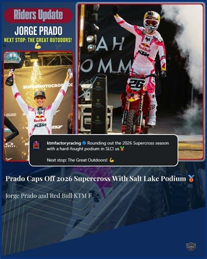 Prado Caps Off 2026 Supercross With Salt Lake Podium 🥉