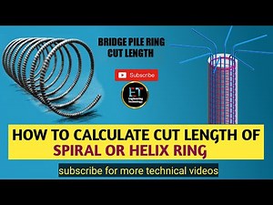 How to calculate cut length of Spiral Ring || BBS of pile #bridge #civilengineering #bridges