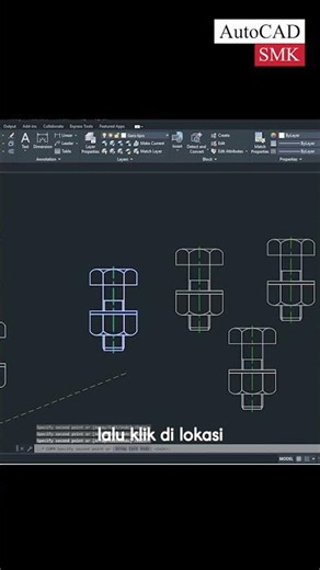 Copy Objek di AutoCAD: Sekali Klik Jadi Banyak!