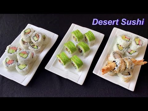 How to make sushi without raw fish at home (Eel, smoked salmon, shrimp tempura, California rolls)