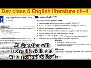 Dav class 6 English literature chapter 4 question answer || Dav class 6 chapter 4 English literature