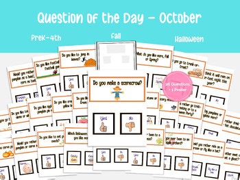 Question of the Day, October, Fall, Halloween, Class Icebreakers, Circle Time