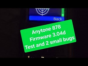 Anytone 878 Firmware 3.04d update 09/05/2024