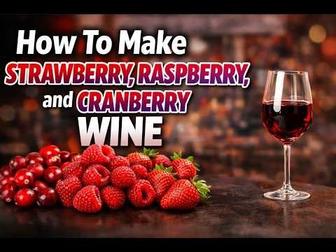 Making Strawberry, Raspberry, Cranberry & Wine (Full Process)!