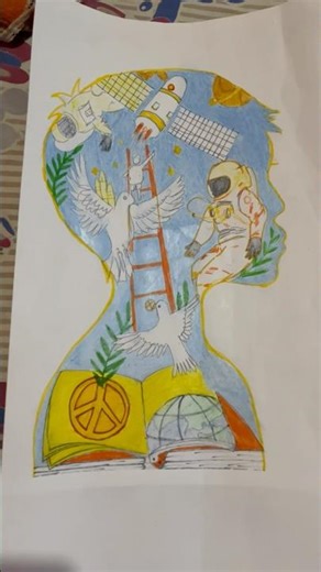 How to draw a school project of class 9th stander #schoolproject #classproject