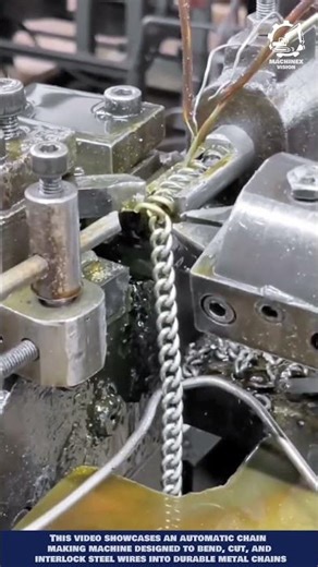 Skill Machine for Automatic Chain Making Process #machineinaction #machinery #metalwork