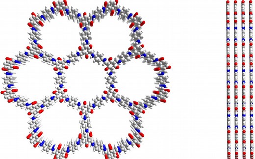 Diamond利用cif文件画COF的拓扑结构1