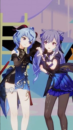 Ganyu x Keqing discopled【Genshin Impact MMD】#ganyu #keqing