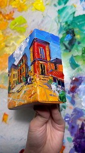 8.6K views · 108 reactions | ROUSSILLON, Provence  mini 3D oil painting cityscape for Day 18 of my own art challenge Citytober 2024 ❤️#paletteknifeartwork #peintureàlhuile #paintingreveal #roussillonprovence #citytober2024 | Mona Edulesco Art | Facebook