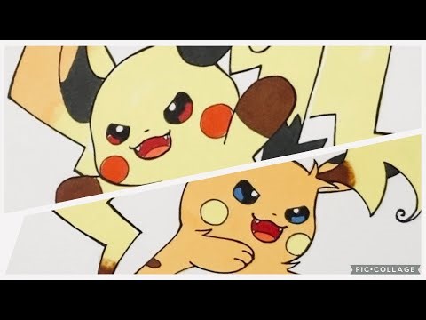 How to Draw Mega Raichu X and Y | Pokémon Mega Evolution | メガライチュウお絵描き