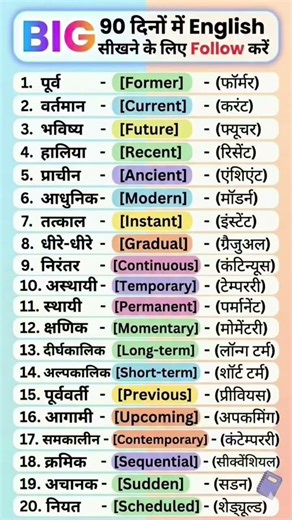 hindi English dictionary #shortvideo #vocabulary #spokenenglish
