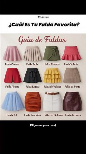 Guía de Faldas: Tipos, Diseños y Cómo Elegir la Ideal para Ti 👗✨ #Faldas#FaldaPlisada#ModaFemenina