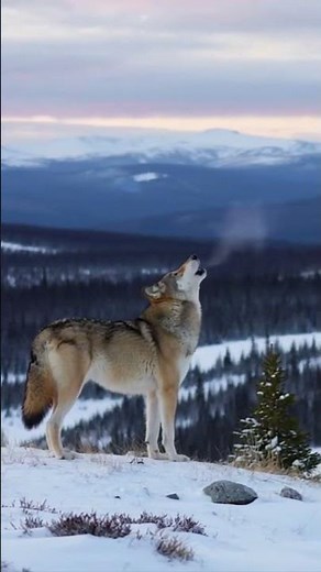 Witness the untamed spirit of Alaskan wolves navigating their frozen world ❄️