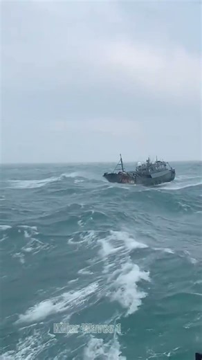 Rough Seas: Terrifying Wave vs. Ship #shorts #Ocean #sea #Waves
