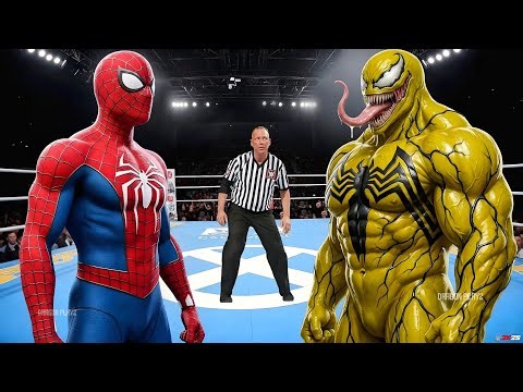 SPIDERMAN VS YELLOW VENOM - EPIC BATTLE