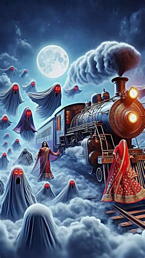 भूतिया ट्रेन 🧟😰 bhoot wali video dhushman chudail bhootiya video bhoot #horror​​ #bhoot​​