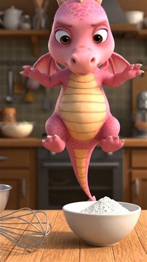 🦖 He Tried to Bake a Cookie... But THIS Happened! 🥹 | Cute AI Animated Short #funny #cat #pets #cute