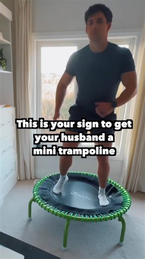Watching him get into my rebounder workouts makes me so happy 😍Would your husband give it a try?