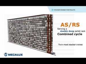 ASRS, double cycles for stacker cranes in double deep rack | Mecalux