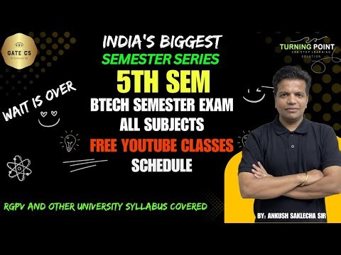Schedule for 5th Sem Preparation | Semester Series | RGPV and other University | Ankush Saklecha