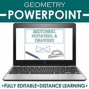 Geometry PowerPoint | Teaching Sketching, Notating, Drawing DISTANCE LEARNING