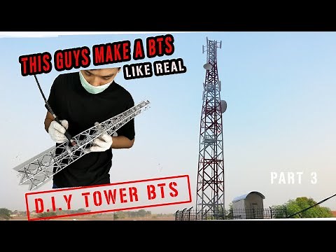 D .I.Y How to make miniature Signal tower or BTS Tower as realities PART 3